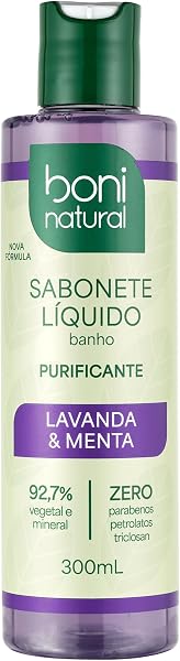 BONI NATURAL Sabonete Líquido de Lavanda e Menta 300 ml
