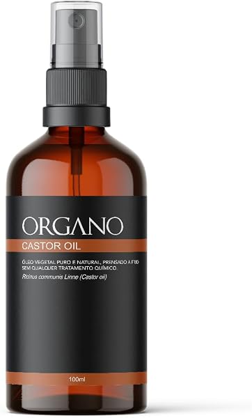 Castor Oil ORGANO, Óleo Vegetal 100% Puro e Natural, 100 ml