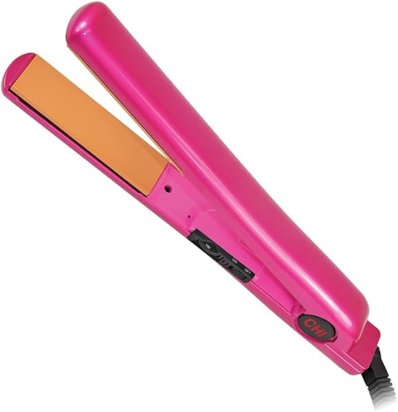 CHI Chapinha alisadora de cabelo de cerâmica turmalina | Placas de 2,54 cm | Rosa puro
