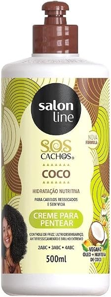 Creme para Pentear SOS Cachos Coco Tratamento Profundo 500 ml Salon Line