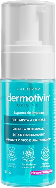 Dermotivin Original Espuma de Limpeza Facial para Pele Mista a Oleosa 130ml