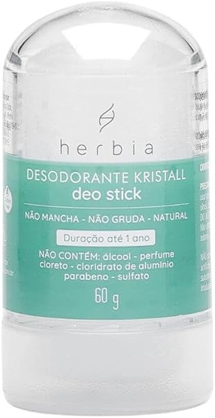 Desodorante Kristall Deo Stick 60G Natural e Vegano Herbia