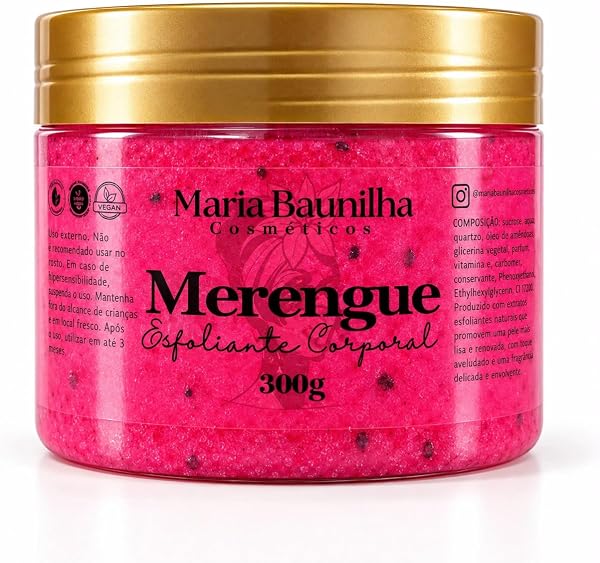Esfoliante Corporal Sugar Scrub Merengue de Morango Maria Baunilha
