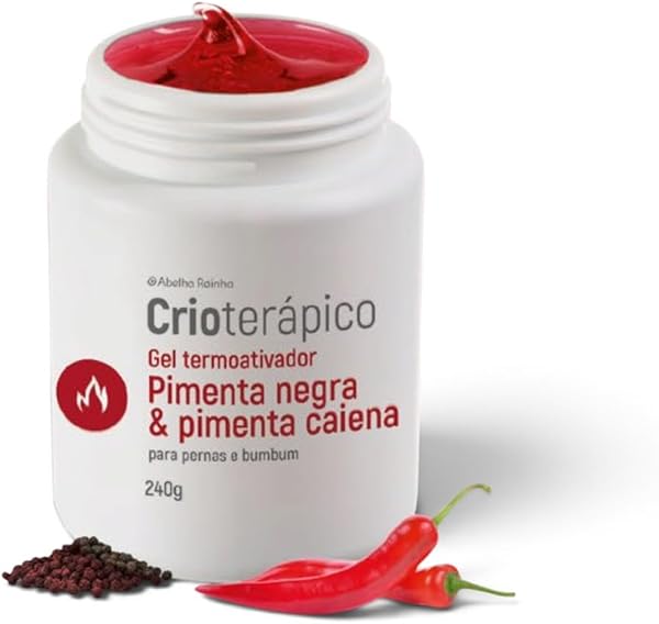 Gel Termoativador com Pimenta Negra e Pimenta Caiena Abelha Rainha 240 g