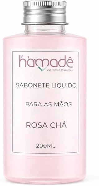 Hamadê Sabonete Líquido Hidratante Glicerinado Aveia Vegano 200 ml Rosa Chá