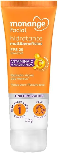 Hidratante Monange Facial Multibenefícios FPS 25 com Vitamina C e Niacinamida 50g