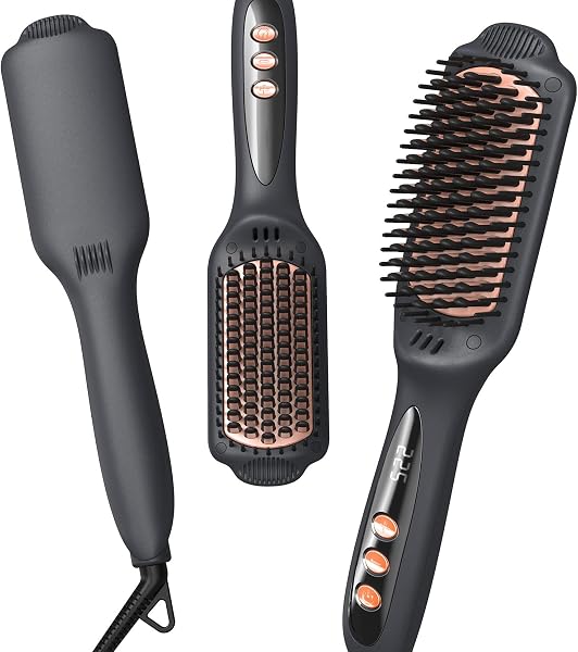 LANDOT Escova Alisadora de Cabelo de Íons Negativos