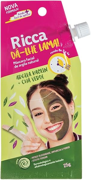 Máscara Facial de Argila Natural Ricca Verde