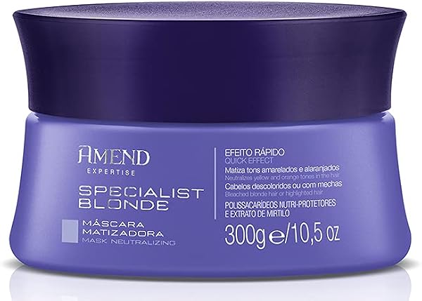Máscara Matizadora com Extrato de Mirtilo Amend Specialist Blonde