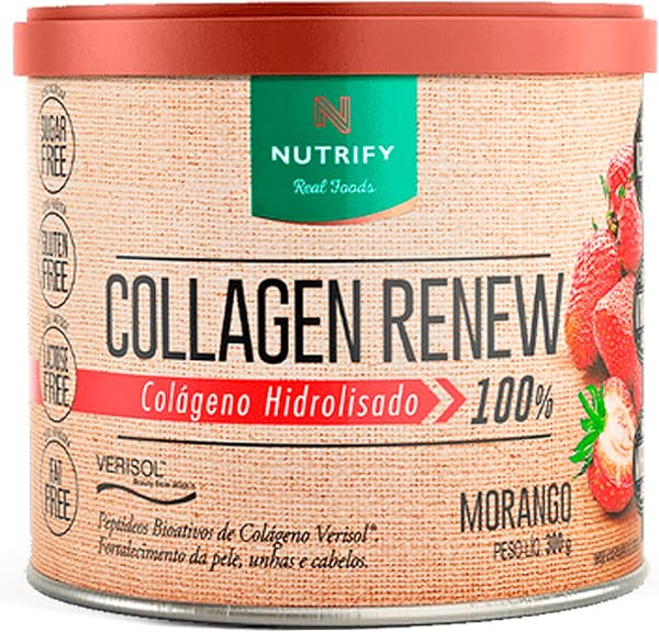Nutrify Colágeno Collagen Renew Verisol 300g Morango