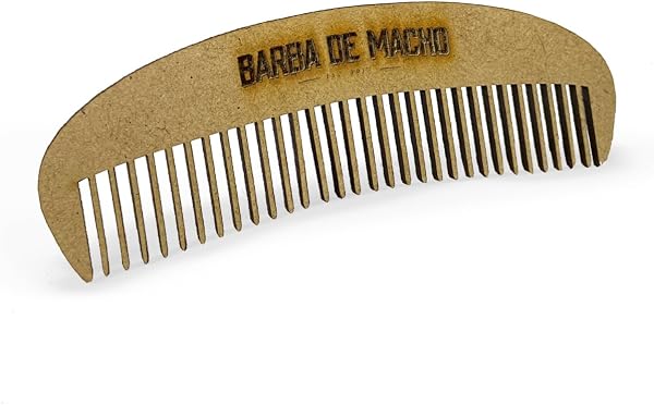 Pente para Barba e Cabelo Penteado Anti Frizz Barba de Macho