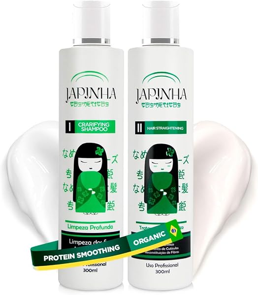 Progressiva Orgânica Japinha Cosméticos Alisamento Sem Formol Profissional - 2x300ml