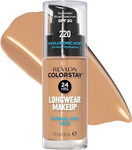 Revlon ColorStay Base Líquida Pele Normal e Seca FPS 20 Bege Natural 220 28 g