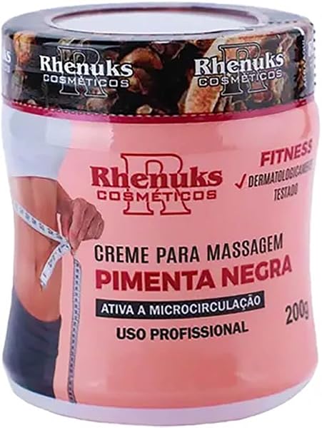 Rhenuks Pimenta Negra Gel Creme para Massagem 200 g