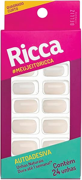 Ricca Unhas Autoadesivas Naturais