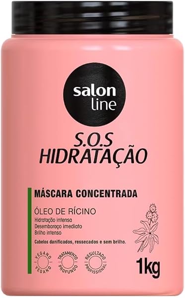 Salon Line Máscara Capilar SOS Hidratação Óleo de Rícino 1 Kg