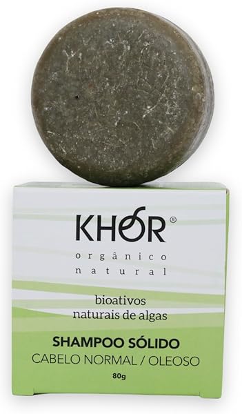 Shampoo Sólido KHOR para Cabelos Normais e Oleosos 80 g