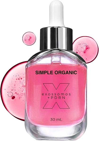 Simple Organic Sérum Facial Solução Exossomos + PDRN Vegano e Peptídeos Botânicos 30ml
