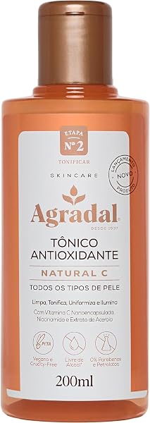 Tônico Antioxidante Facial Agradal Natural C com Vitamina C 200 ml
