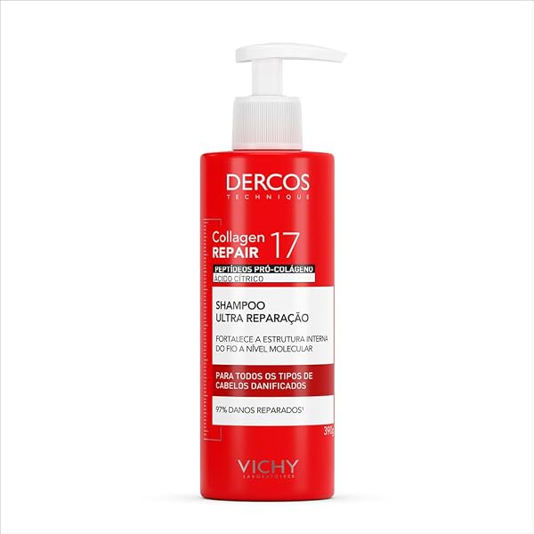 Vichy Dercos Collagen Repair 17 Shampoo Antiqueda e Antiquebra